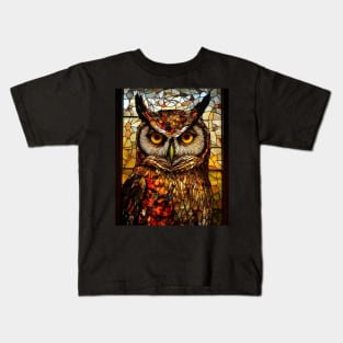 Serious owl face Kids T-Shirt